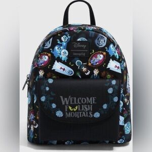 Disney Parks Loungefly The Haunted Mansion Welcome Foolish Mortals Mini Backpack